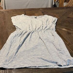 Elegant Striped Mini Dress - Black and White